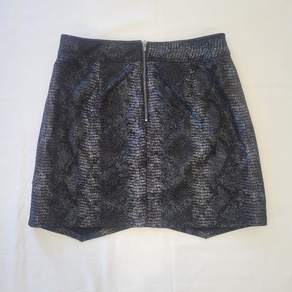 Jack by Bb Dakota Snake Print Layered Mini Skirt Size 4 - Picture 4 of 11